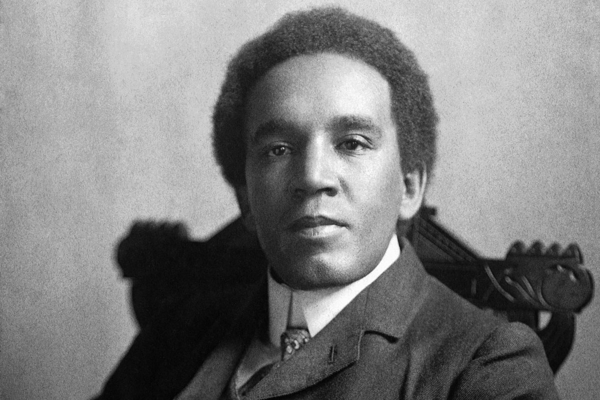 A black and white photograph of composer Samuel Coleridge-Taylor