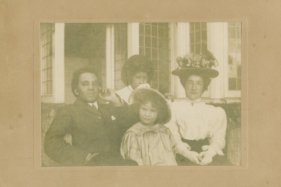 An old photograph of the Coleridge-Taylor family of four